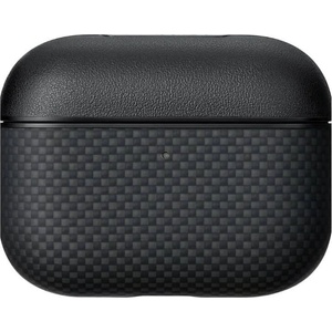 PITAKA Magsafe Калъф за Apple AirPods Pro 3, Pitaka Aramid Fiber Magnetic Black/Grey Case, Черен (APM2501)