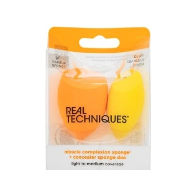 Real Techniques Miracle Complexion Sponge + Concealer Sponge Duo гъбичка за фон дьо тен