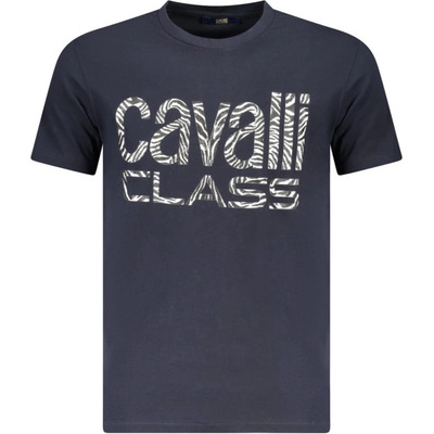 Cavalli class Тениска с къс ръкав за мъже cavalli class, Размер l, Цвят Синьо (txt61djd060_bl04502)