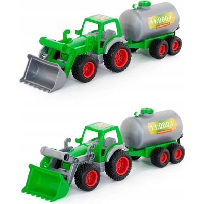Polesie Wader Traktor s čelním nakladačem a cisternou 57x15x17 cm