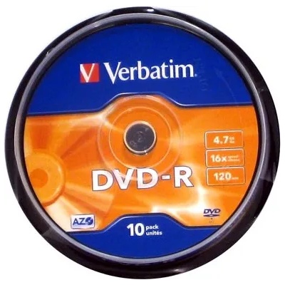 Verbatim DVD-R Matt Silver 4, 7 GB 10 броя (43523)