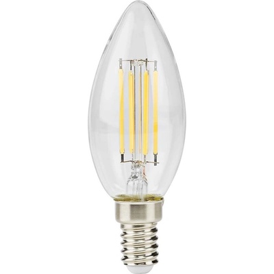 Nedis LBFE14C352 LED žárovka, retro, svíčka, E14, 220V, 4,5W, teplá bílá, 470lm, 2700K, stmívatelná, čirá LBFE14C352