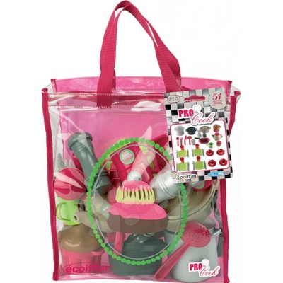 Écoiffier Pro Cook 2639 souprava s nádobím červeno-zelená