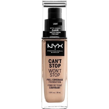 NYX Professional make-up Can't Stop Won't Stop vysoko krycí make-up 05 Light 30 ml