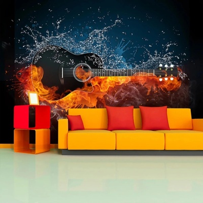 Sablio Tapeta Ohnivá gitara, rozmery 336x220 cm