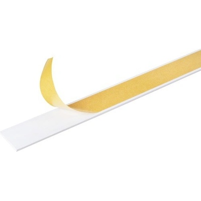 Alberts Tyč plochá samolepiaca plast biela 20x2 mm 2,6 m