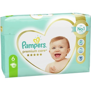 Pampers Бебешки пелени Pampers - Premium Care 6, 38 броя (1007000086) - ozone