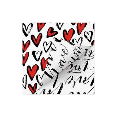 PAW Ubrousky L 33x33cm Double Design Time Fall in Love 20ks