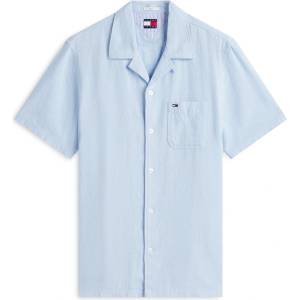 Tommy Hilfiger Риза Tommy Jeans Men's Short Sleeve Plain Shirt - Sweet Blue