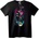 NOONEBRAND Тениска Музикална Дама с Шарен Череп - 4XL, Black
