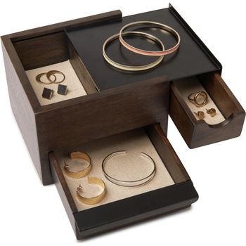 Umbra šperkovnice Stowit mini hnědá černá