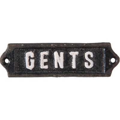 Kovová cedulka Gents - 12*1*3 cm - Clayre & Eef