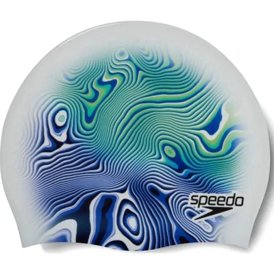 Speedo плувна шапка speedo digital printed cap зелено/син