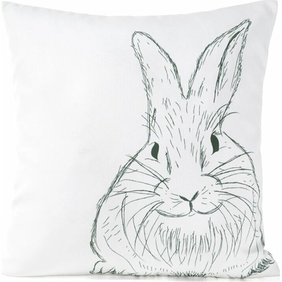 Takoy Velikonoční povlak na polštář 45x45 cm s motivem zajíčka bílo-černá JAR 139-HF-480294 | 45 x 45 cm