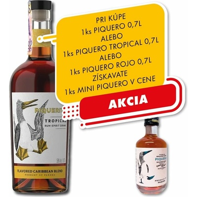 Piquerito Tropical 35% 0,7 l (čistá fľaša)