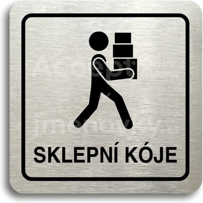 ACCEPT Piktogram sklepní kóje - stříbrná tabulka - černý tisk