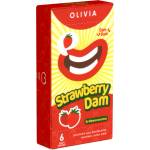 Olivia Dams Olivia Dams: Strawberry - Red latex drapes for oral sex (6 pcs)