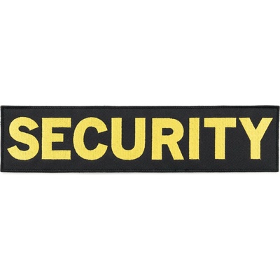 NAVYS Nášivka SECURITY veľká ČIERNA so žltou niťou VELCRO