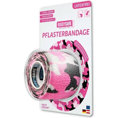 BUDDYCARE®MED Náplast 5 cm x 4,5 m růžový maskáč