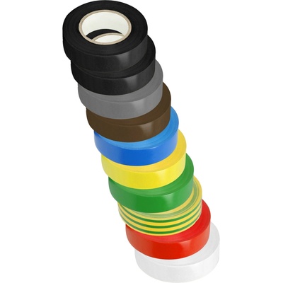 Orno Izolačná páska 19 mm x 20 m mix 10 ks