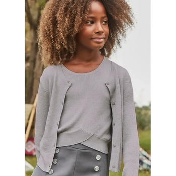 MAYORAL Топ трикотажен рипс в Сребрист цвят за момиче Майорал