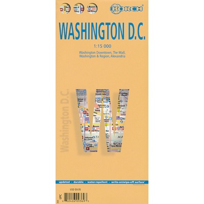 Washington DC 1:15t mapa Borch