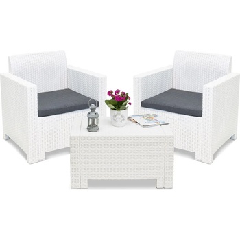 BICA Техноратанов комплект Nebraska Terrace 2 бял Bica (BC9073BIA)