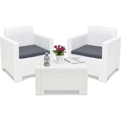 BICA Техноратанов комплект Nebraska Terrace 2 бял Bica (BC9073BIA)