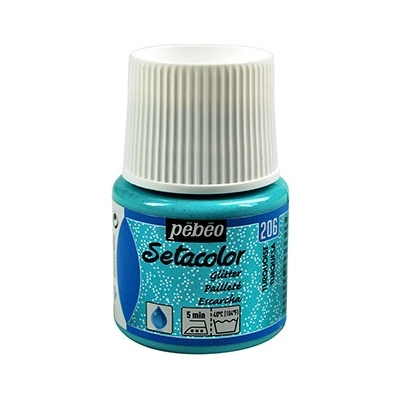 Farby na textil Pebeo Setacolor Light Glitter 45 ml Turquoise