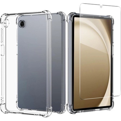 Samsung Прозрачен TPU калъф със скрийн протектор от закалено стъкло за Samsung Galaxy Tab A11 / A9