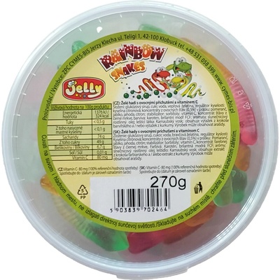 Jelly Rainbow Snakes Želé hadi 270 g