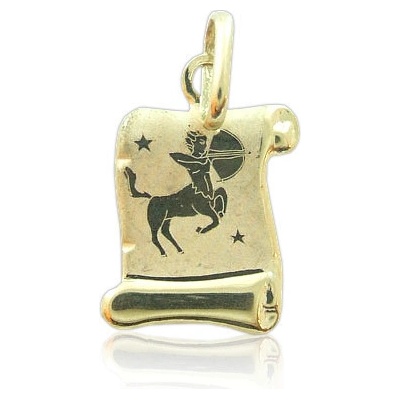 Zlatnictví Zlatíčko Zlatý přívěsek znamení Střelec žluté zlato pergamen 000.00093