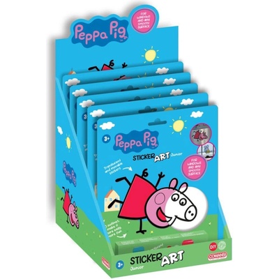 Okenní samolepky a omalovánky Peppa Pig s barvami v krabici 25x26 5x5cm