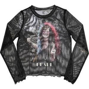 Janis Joplin Pearl Garden (Mesh) Black S Дамски Риза (JOPMCT17LB01)