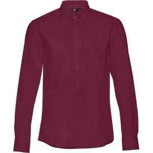 THCLOTHES Мъжка риза Paris Burgundy | Вталена, дълъг ръкав (62052003)