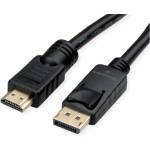 Roline кабел DisplayPort 1.2 DP - HDMI 4K 60 Hz, UHDTV, мъжки/мъжки, 7, 5 м, черен (11.04.5776-5)