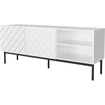 Cama Meble ABETO na černém ocelovém rámu 150x42x60 cm