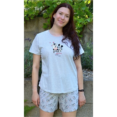 Vienetta dámské šortky Zebra svetlo šedá