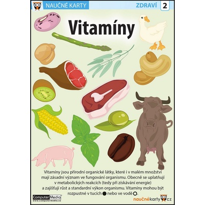 Vitamíny - Naučná karta