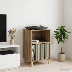 vidaXL Стойка за грамофон Дъб артизан 47 x 39, 5 x 74, 5 см (8012881)