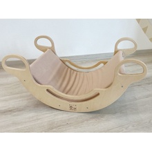 Montessori ELIS DESIGN Poťah na hojdačku 6in1 smile s elastanom béžová