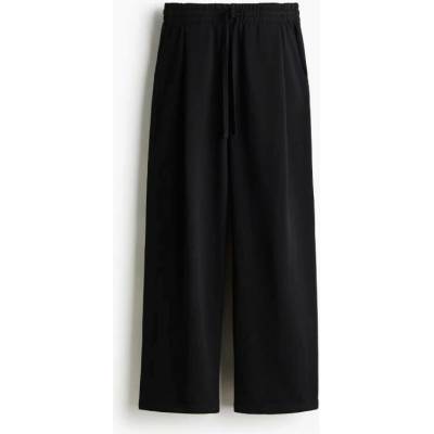 H&M teplákové kalhoty bavlna/polyester dámské černé