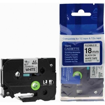 Pro Brother Съвместима лента с Brother TZ-FX241/TZe-FX241, 18mm x 8m, гъвкави, черен печат/бял фон (TZeFX241)