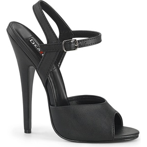 Pleaser USA Pleaser Domina-109 Blk Faux Leather 42