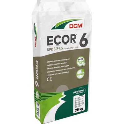DCM Ekologické profi hnojivo ECOR 6 5-2-4,5+2 Balení: 25 kg