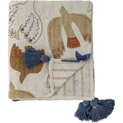 Bloomingville Bavlněný přehoz Anniversary 160 × 130 cm, béžová barva, textil – Sleviste.cz