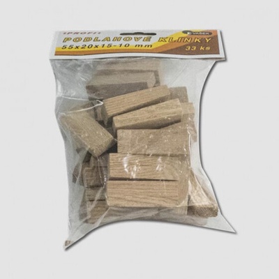Kliny podlahové 55x20x15-10mm 33ks