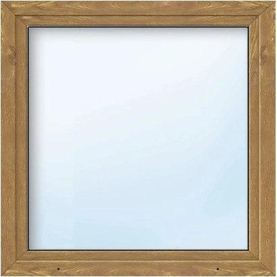 ARON Plastové okno jednokrídlové Basic biele/zlatý dub 900 x 900 mm DIN pravé