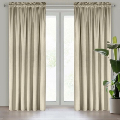 Design 91 ZATEMŇOVACÍ ZÁVĚS NA PÁSCE ROSA 140X270 CM SVĚTLEBÉŽOVÁ