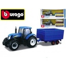 Bburago Farm Tractor New Holland W8 s vlečkou 1:32